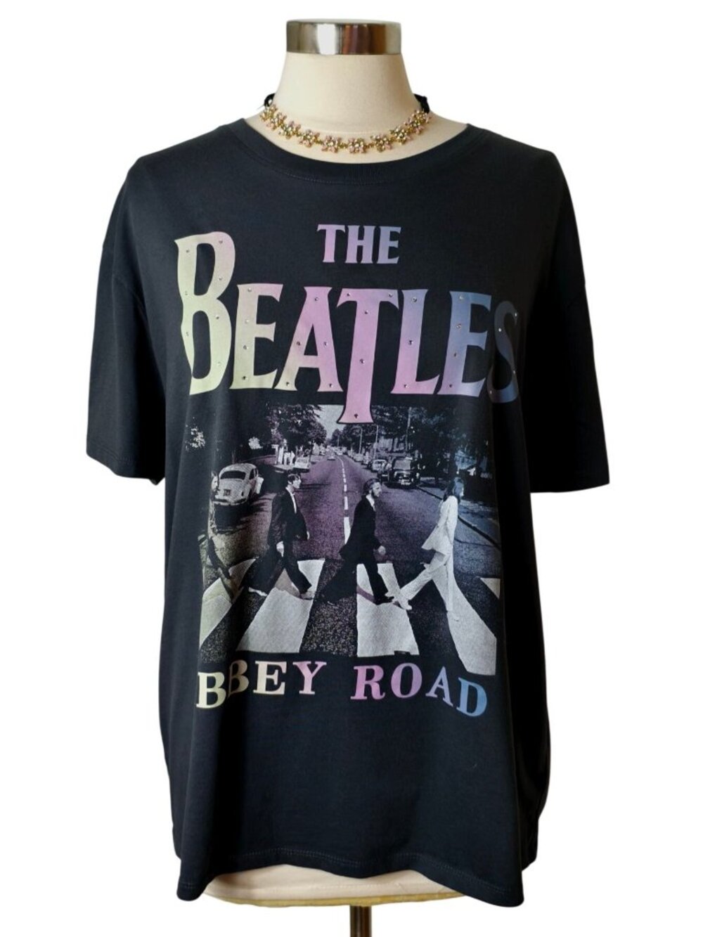 The Beatles Abbey Road XL Graphic Tee Black Hybrid Apparel Rock Band Retro